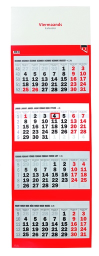 [336005] Calendrier 4 mois 2027 Quantore