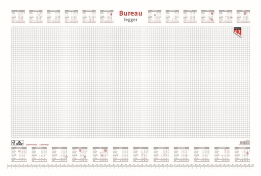 [336062] Bureau-onderlegblok 2027 Quantore ruit 56,5X36cm  wit