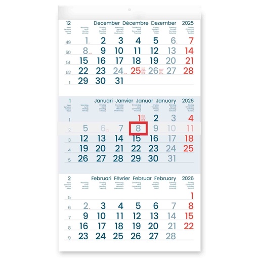 [336070] Calendrier 3 mois 2025 INNI Manager