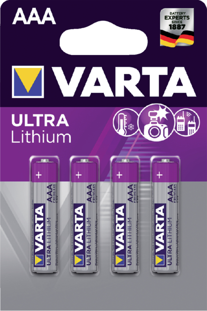 Pile Varta Ultra Lithium 4x AAA