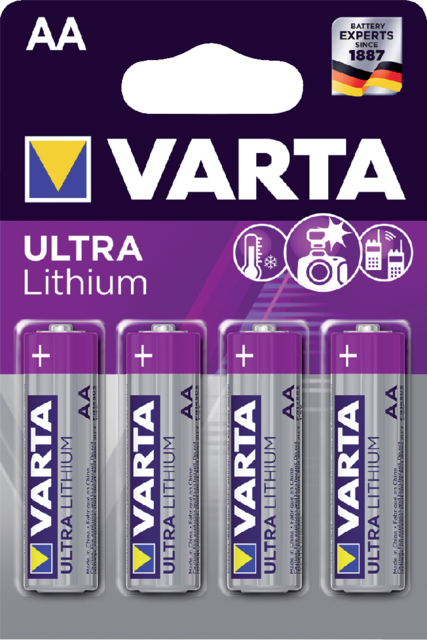 Pile Varta Professional Lithium 4x AA