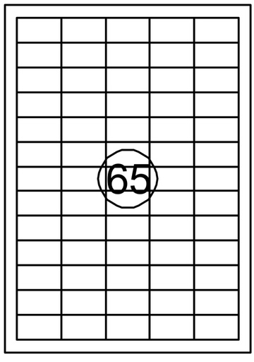 [129960] Etiket Quantore 38.1x21.2mm 6500 stuks