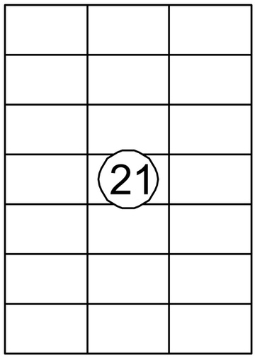 [129952] Etiquette Quantore 70x42,3mm blanc 2100 pièces