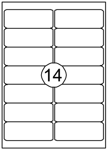 [129987] Etiquette Quantore 99,1 x38,1mm blanc 210 pièces