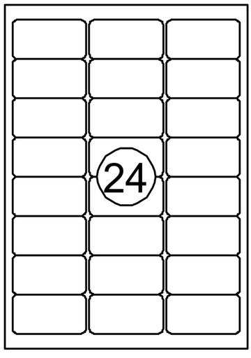 [129983] Etiquette Quantore 63,5x33,9mm blanc 360 pièces