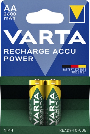 [413874] Pile rechargeable Varta 2x AA 2600mAh Ready To Use