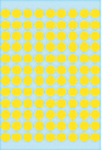 [810905] Etiket HERMA 1841 rond 8mm geel 540stuks