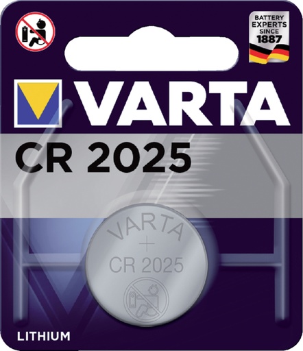 [413776] Batterij Varta knoopcel CR2025 lithium blister à 1stuk