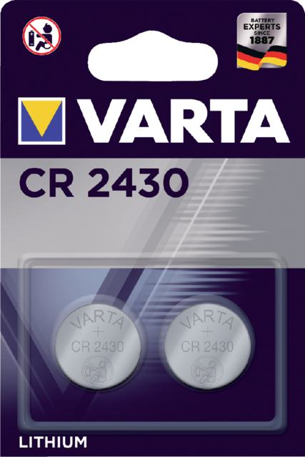 Pile bouton Varta CR2040 lithium blister 2 pièces