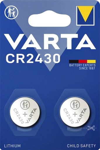 [413865] Batterij Varta knoopcel CR2430 lithium blister à 2stuk