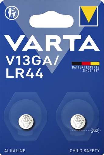 [413872] Batterij Varta knoopcel V13GA alkaline blister à 2stuk