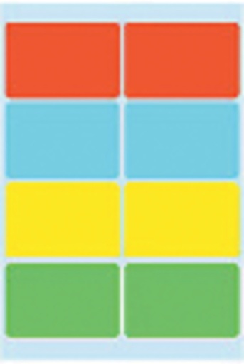 [815189] Etiket HERMA 3681 26x40mm assorti 40stuks