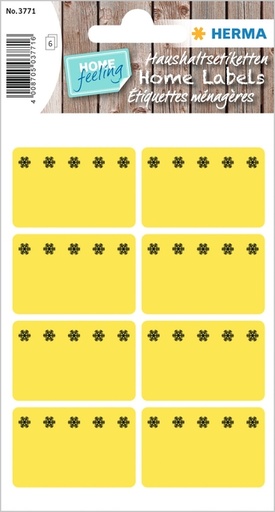 [818035] Etiquette congélateur HERMA 3771 26x40mm jaune 48 pièces