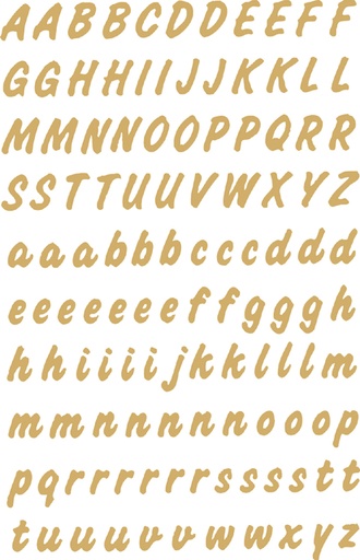 [818175] Etiquette HERMA 4152 lettres A-Z 8mm or sur transparent 238 pièces
