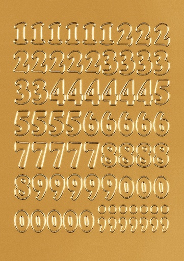 [818177] Etiquette HERMA 4184 chiffres 0-9 or 12mm 66 pièces