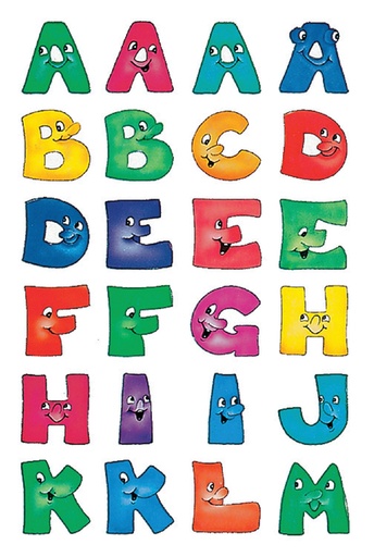 [818183] Etiquette HERMA 4194 lettres A-Z visages 28mm 48 pièces