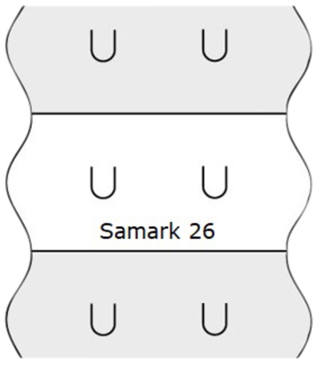 [811222] Etiquette prix Sato Samark 12x26mm amovible blanc
