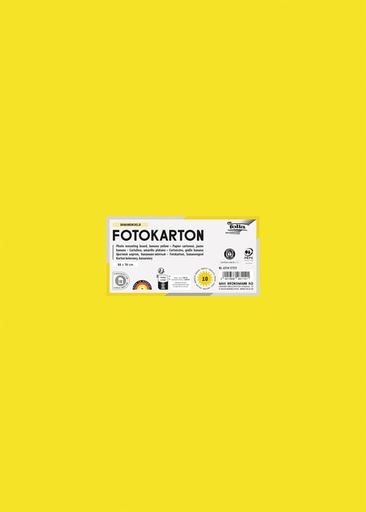 [141675] Carton photo Folia 50x70cm 300g 10 feuilles n° 14 jaune soleil