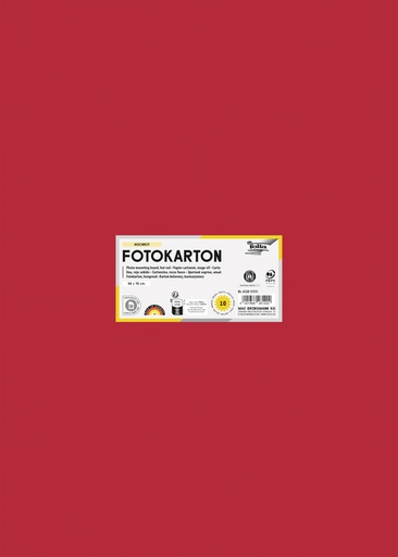 [141672] Fotokarton Folia 300gr 50x70cm 10vel 20 vuurrood