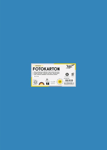 [141683] Carton photo Folia 50x70cm 300g 10 feuilles n° 34 bleu moyen