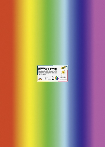 [141698] Fotokarton Folia 300gr 50x70cm 1650 regenboog