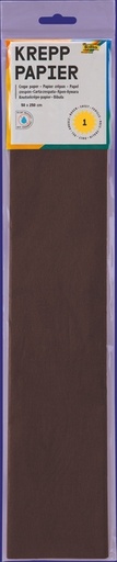 [141867] Papier crépon Folia 250x50cm 10 feuilles n° 115 marron foncé