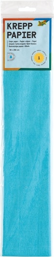 [141863] Papier crépon Folia 250x50cm 10 feuilles n° 120 bleu clair