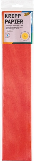 [141862] Papier crépon Folia 250x50cm nr 134 rouge vif