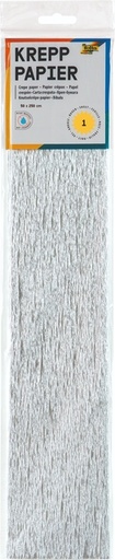 [141871] Crêpepapier Folia 50x250cm 10vel 9126 zilver