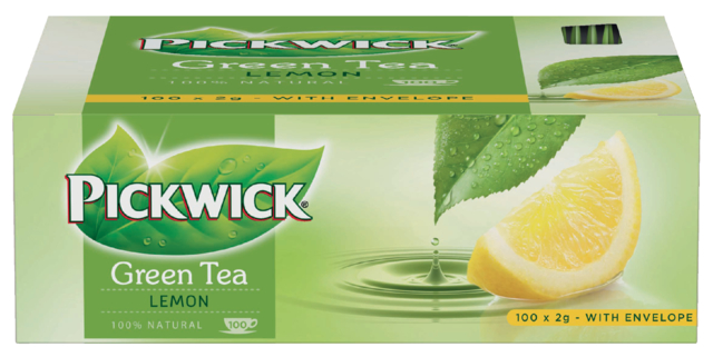Thé Pickwick thé vert original lemon 100x 2g avec enveloppe