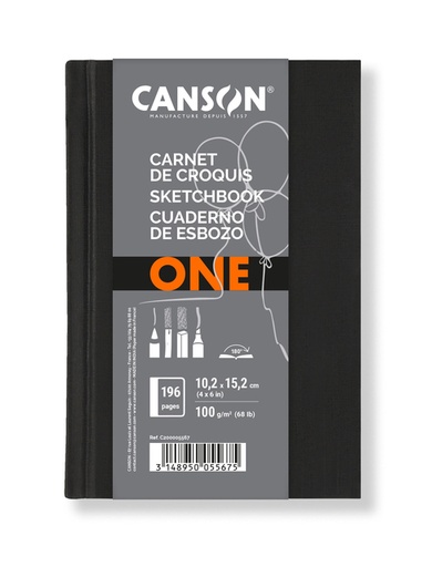 [746330] Schetsboek Canson Art Book One hardcover 98vel 100gr 102x152mm wit