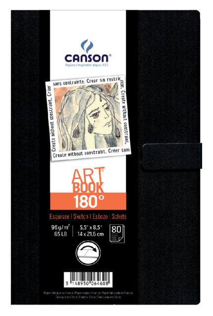 Album dessin Canson Art 216x279mm 180° 96g 80 feuilles