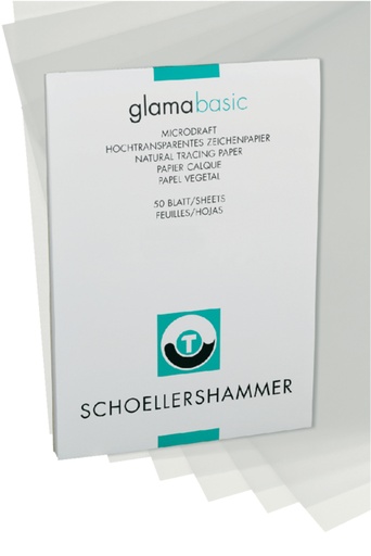 [744320] Papier calque Schoellershammer A3 60-65g transparent 50 feuilles