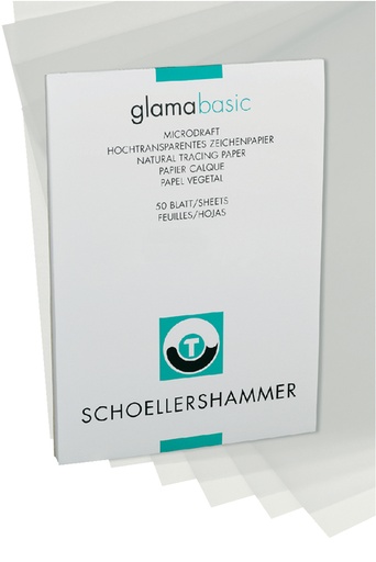 [744600] Papier calque Schoellershammer A4 90-95g transparent 50 feuilles