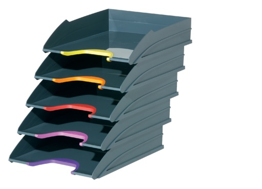 [921006] Corbeille à courrier Durable Varicolor 5 pièces