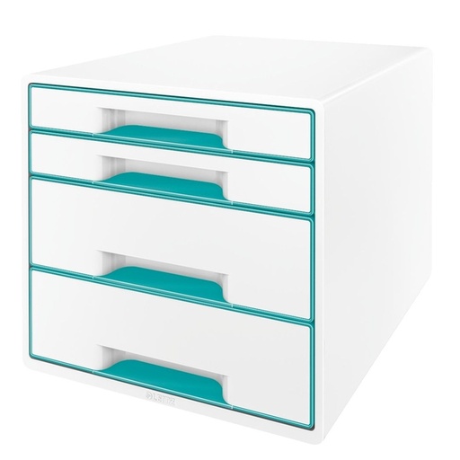 [502997] Ladenblok Leitz WOW 4 laden wit/ijsblauw