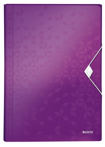 [502921] Projectmap Leitz WOW voor A4 6 vaks PP paars
