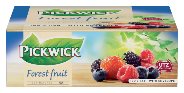 Thé Pickwick fruits des bois 100x 1,5g avec enveloppe