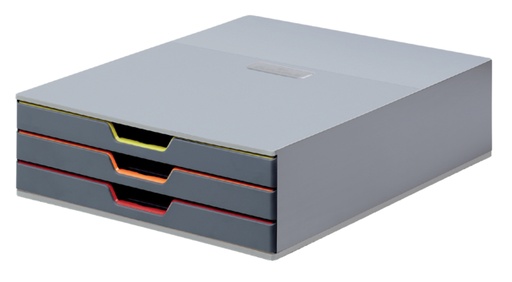 [391554] Ladenbox Durable Varicolor 3 laden grijs