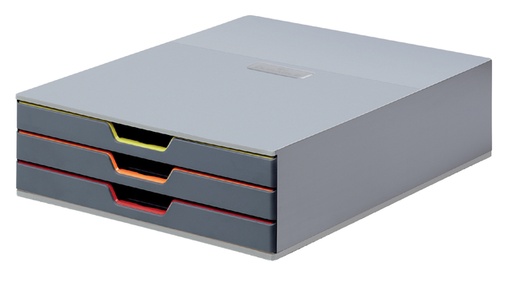 [391554] Module 3 tiroirs Durable Varicolor gris