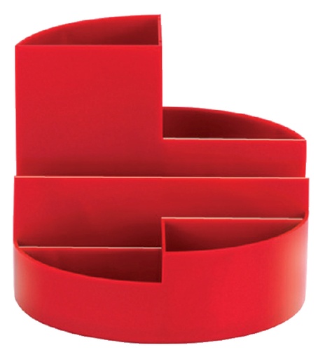 [105989] Organiseur MAULrunbox 7 compartiments Ø140x125mm rouge