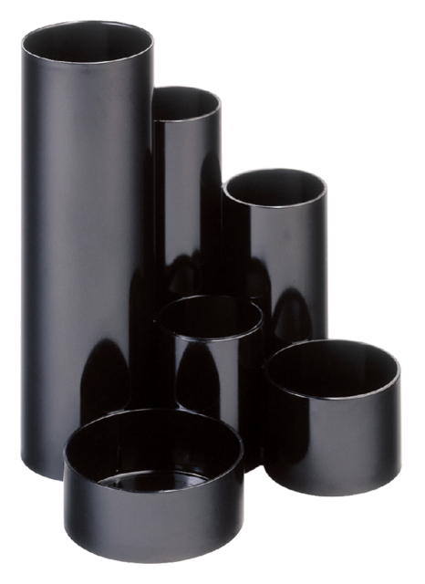 Organiseur MAULtubo noir Tubo noir 6 compartiments Ø15x12.5cm