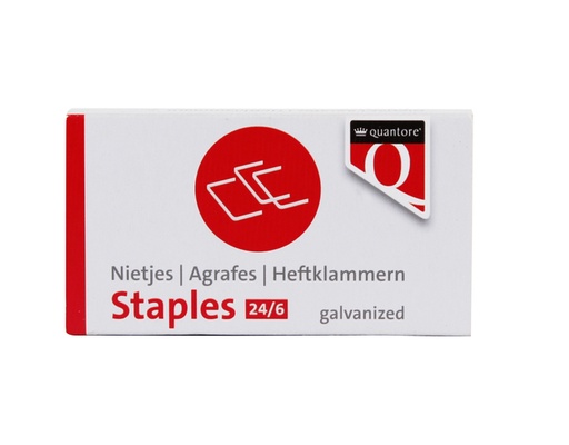 [300601] Nieten Quantore 24/6 1000 stuks verzinkt