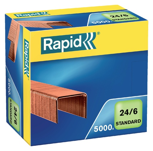 [306037] Agrafes Rapid 24/6 cuivré standard 5000 pièces