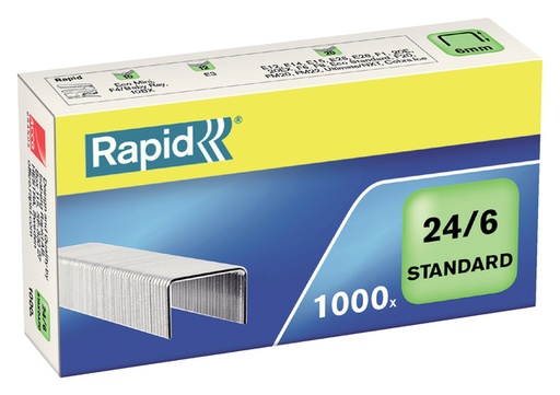 [306013] Agrafes Rapid 24/6 galvanisé standard 1000 pièces