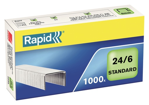[306013] Agrafes Rapid 24/6 galvanisé standard 1000 pièces