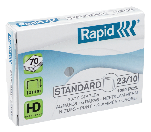 Agrafes Rapid 23/10 galvanisé standard 1000 pcs