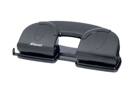 [316613] Perforator Rexel V412 4-gaats 12 vel zwart