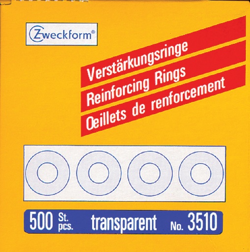 [811049] Oeillets de renforcement Avery 3510 13mm transparent 500 pièces