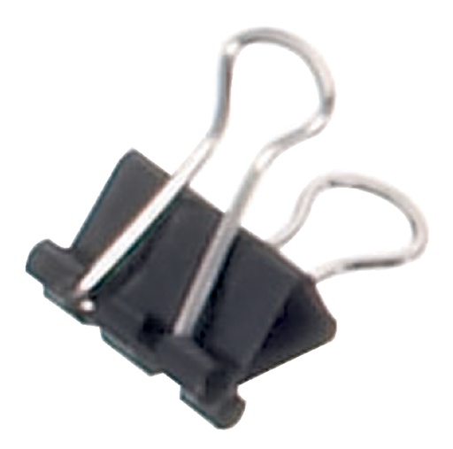[105982] Pince à papier MAUL 215 Foldback 16mm noir 12 pièces